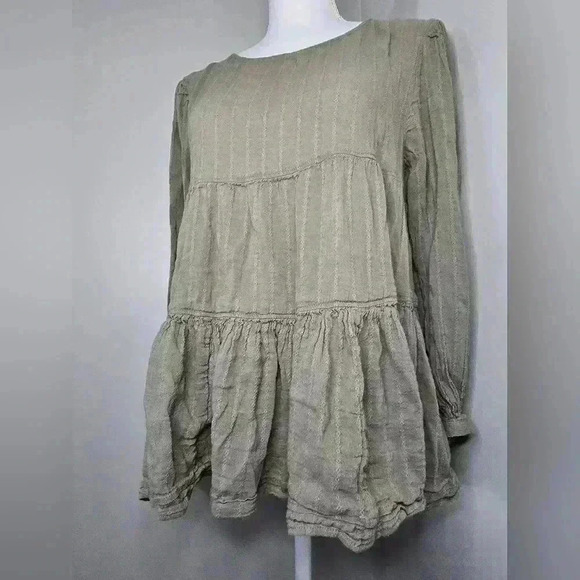 American Eagle Boho Green Open Back Blouse - Picture 5 of 13